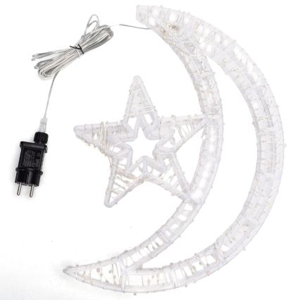Aigostar - Decorațiune LED de Crăciun pentru exterior 540xLED/6W/230V 43 cm IP44 alb cald semilună