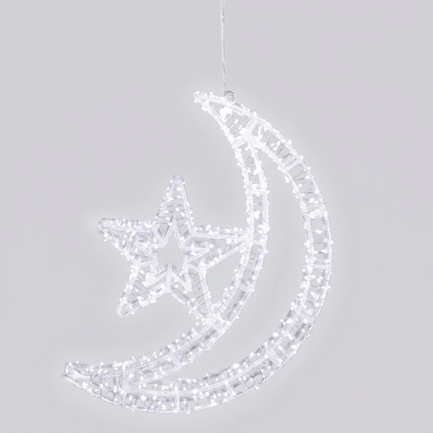 Aigostar - Decorațiune LED de Crăciun pentru exterior 540xLED/6W/230V 43 cm IP44 alb rece semilună