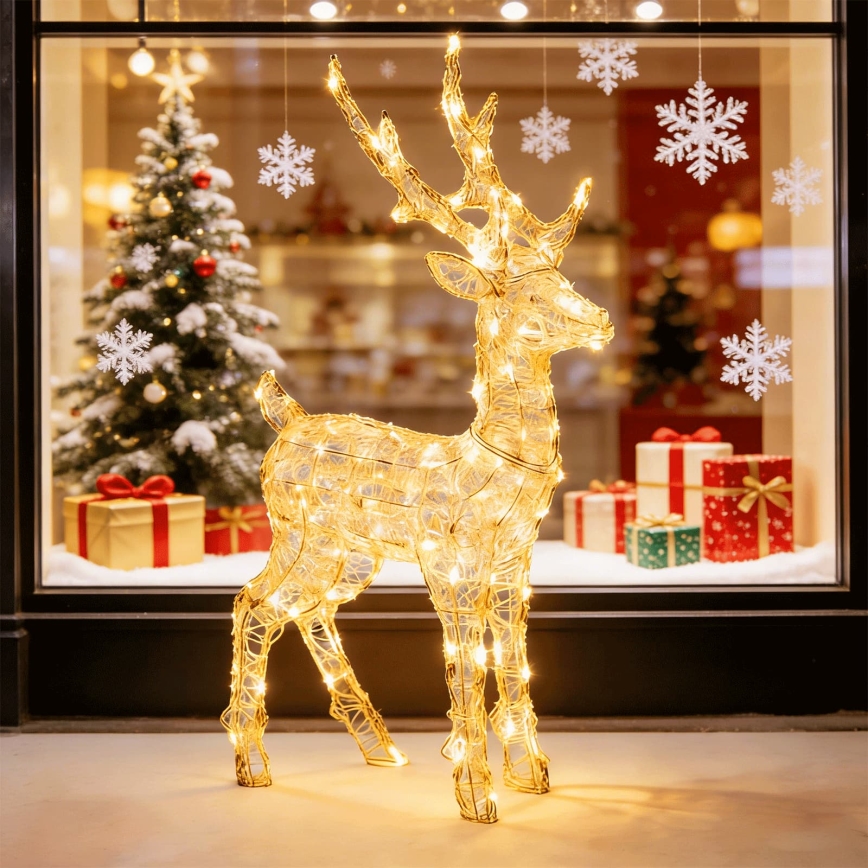 Aigostar - LED decorațiune de Crăciun pentru exterior 80xLED/8 funcții 0,65m IP44 alb cald cerb