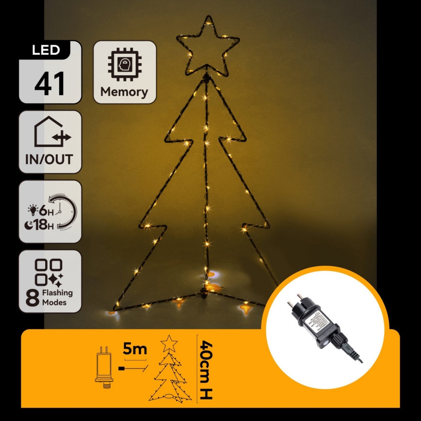 Aigostar - LED Decorațiune de Crăciun pentru exterior LED/3,6W/230V 40 cm IP44 alb cald