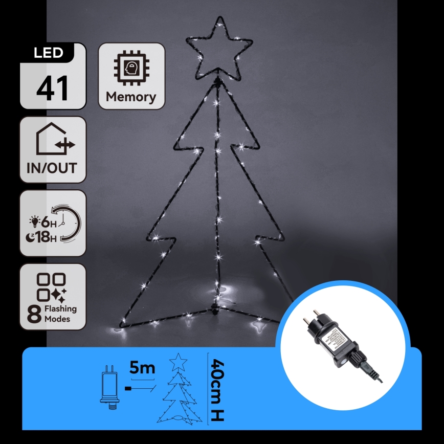 Aigostar - LED decorațiune de Crăciun pentru exterior LED/3,6W/230V 40 cm IP44 alb rece