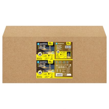 Aigostar - decorațiune solară de Crăciun cu LED LED/0,59W/3,7V 100 cm IP65 130 mAh alb cald