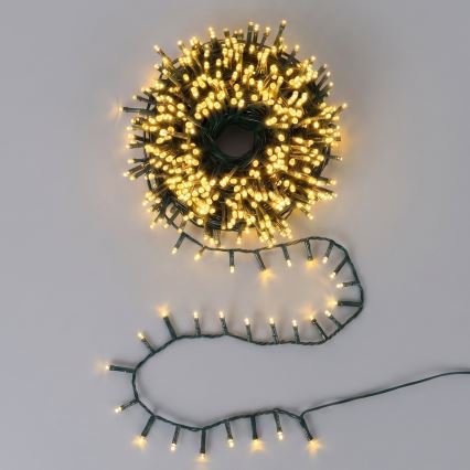 Aigostar - LED ghirlandă de Crăciun pentru exterior 1000xLED/8 funcții 23m IP44 alb cald