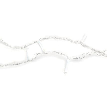 Aigostar - LED ghirlandă de Crăciun pentru exterior 100xLED/8 funcții 3xAA 8x0,6m IP44 alb cald
