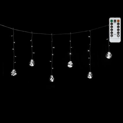 Aigostar - Ghirlandă luminoasă LED pentru exterior, 120 LED-uri / 8 funcții, 3x0,6m, IP44, alb rece + telecomandă