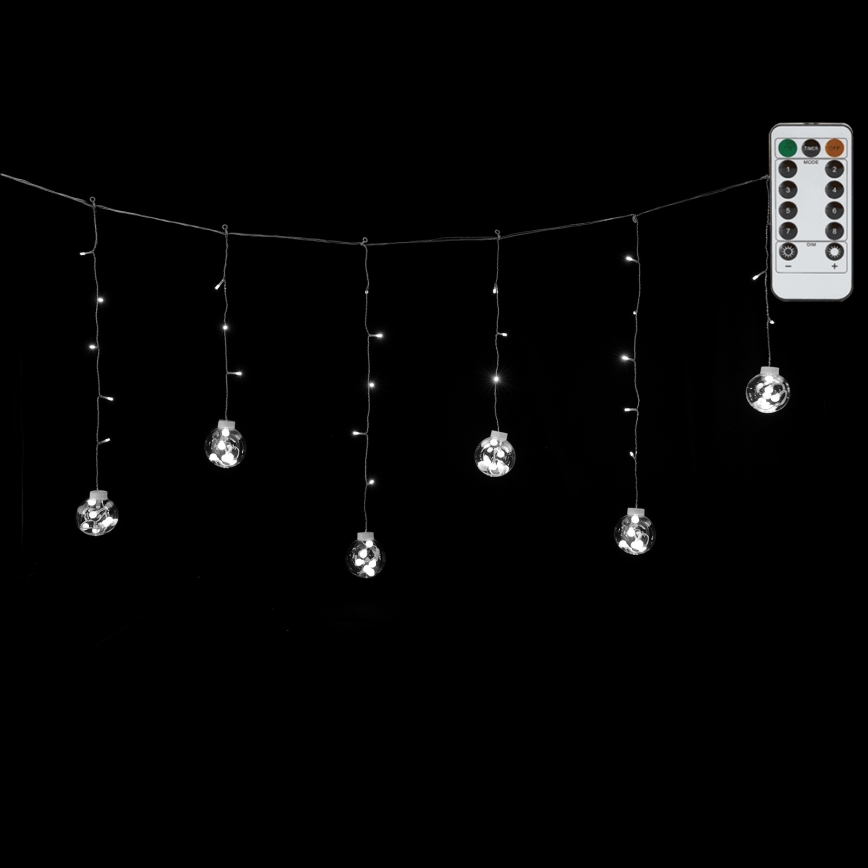 Aigostar - Ghirlandă luminoasă LED pentru exterior, 120 LED-uri / 8 funcții, 3x0,6m, IP44, alb rece + telecomandă