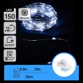 Aigostar - LED ghirlandă de Crăciun pentru exterior 150xLED/8 funcții/3xAA 15,3m IP44 alb rece