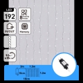 Aigostar - LED ghirlandă de Crăciun pentru exterior 192xLED/8 funcții 4,5x1,2m IP44 alb rece