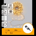 Aigostar - LED Ghirlandă de Crăciun pentru exterior 200xLED/8 funcții 13m IP44 alb cald