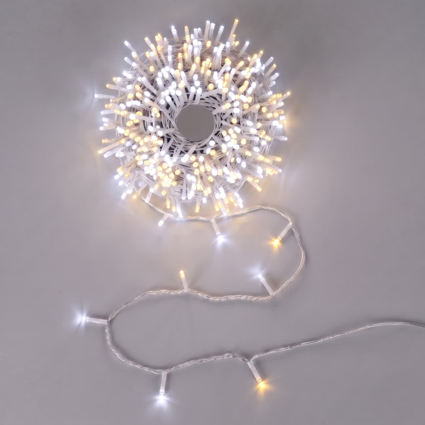 Aigostar - Ghirlandă LED de exterior pentru Crăciun 200xLED/8 funcții 23m IP44 alb cald/alb rece