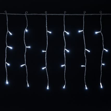 Aigostar - Ghirlandă LED de exterior pentru Crăciun 300xLED/8 funcții 3xAA 18x0,4m IP44 alb rece