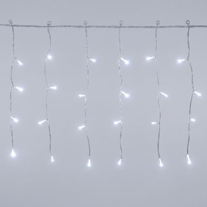 Aigostar - Ghirlandă LED de exterior pentru Crăciun 300xLED/8 funcții 3xAA 18x0,4m IP44 alb rece