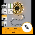 Aigostar - LED Ghirlandă de Crăciun pentru exterior 320xLED+80xLED 23m IP44 alb cald+alb rece