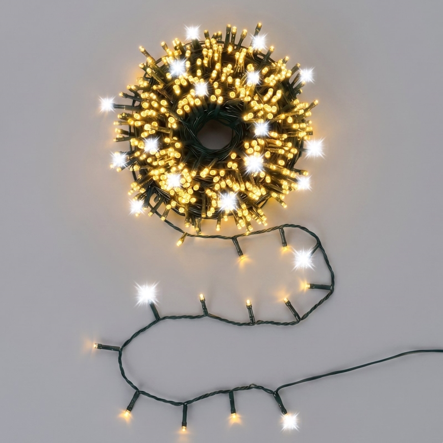 Aigostar - LED Ghirlandă de Crăciun pentru exterior 320xLED+80xLED 23m IP44 alb cald+alb rece