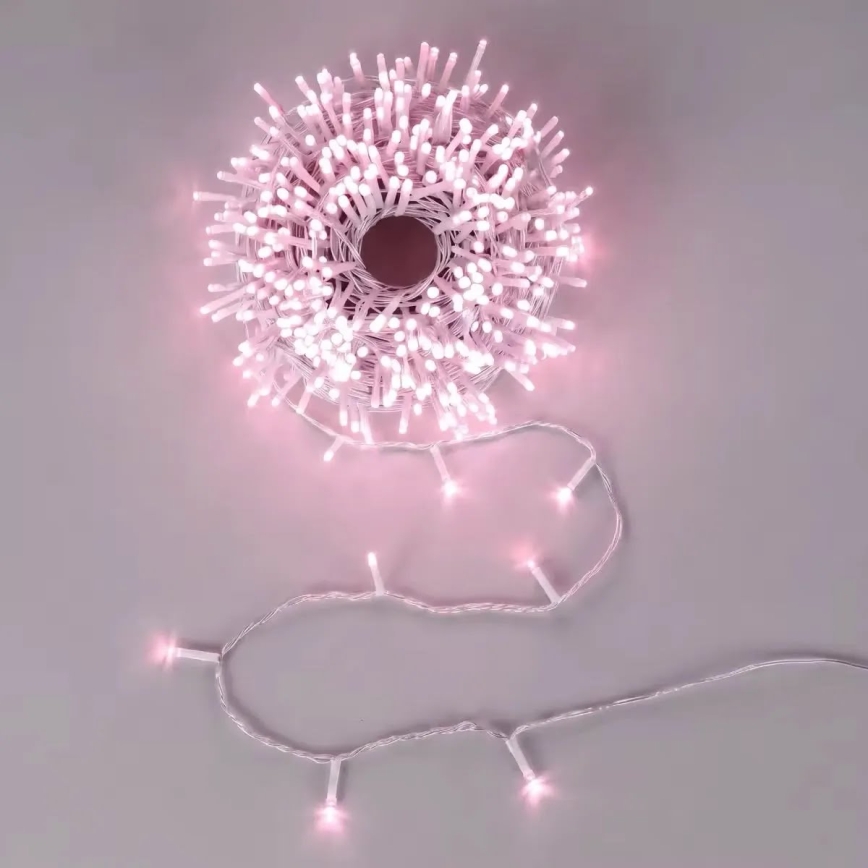 Aigostar - Ghirlandă LED de Crăciun pentru exterior 500xLED/8 funcții 53m IP44 roz