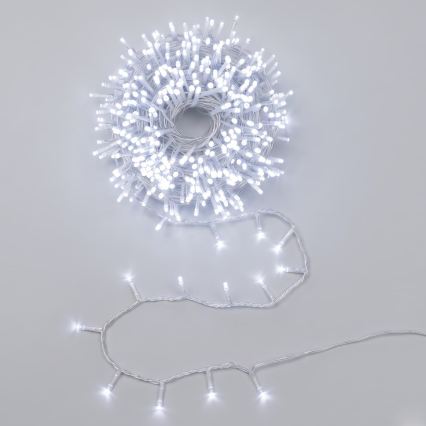 Aigostar - LED ghirlandă de Crăciun pentru exterior, 600 LED / 8 funcții, 33 m, IP44, alb rece