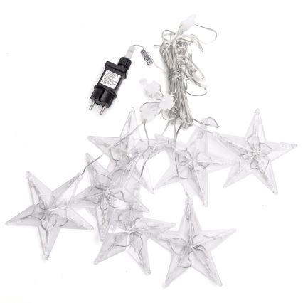 Aigostar - Ghirlandă LED de exterior pentru Crăciun 70xLED 1,2x1m IP44 alb rece stele