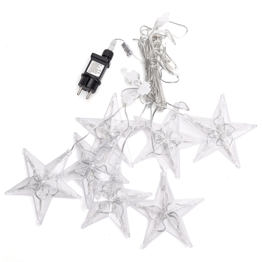 Aigostar - Ghirlandă LED de exterior pentru Crăciun 70xLED 1,2x1m IP44 alb rece stele