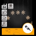 Aigostar - LED Ghirlandă de Crăciun pentru exterior 84xLED/8 funcții 1,2x1m IP44 alb cald fulgi de zăpadă