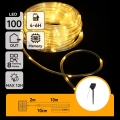 Aigostar - LED Ghirlandă de Crăciun solară 100 LED/8 funcții 12 m IP65 alb cald