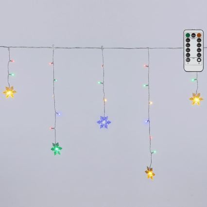 Aigostar - Ghirlandă LED reglabilă pentru exterior, de Crăciun, 60xLED/8 funcții, 6x0,7 m, IP44, multicoloră + telecomandă
