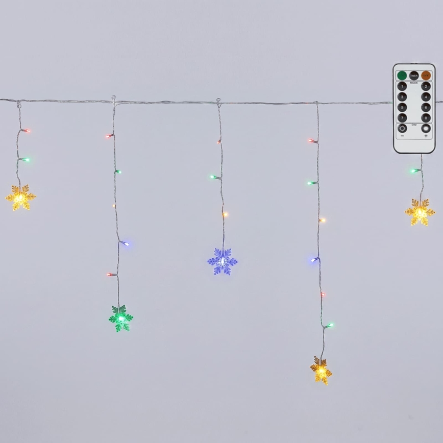 Aigostar - Ghirlandă LED reglabilă pentru exterior, de Crăciun, 60xLED/8 funcții, 6x0,7 m, IP44, multicoloră + telecomandă