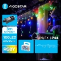 Aigostar - LED ghirlandă de exterior pentru Crăciun 100xLED/8 funcții 8x0,6m IP44 multicolor