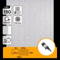 Aigostar - LED Ghirlandă de exterior pentru Crăciun 180xLED/8 funcții 3,9x1,8m IP44 alb cald