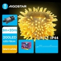 Aigostar - LED ghirlandă de exterior pentru Crăciun 200xLED/8 funcții 23m IP44 alb cald