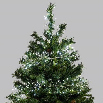 Aigostar - Ghirlandă LED de exterior pentru Crăciun 100xLED/8 funcții 3xAA 3,3m IP44 alb rece
