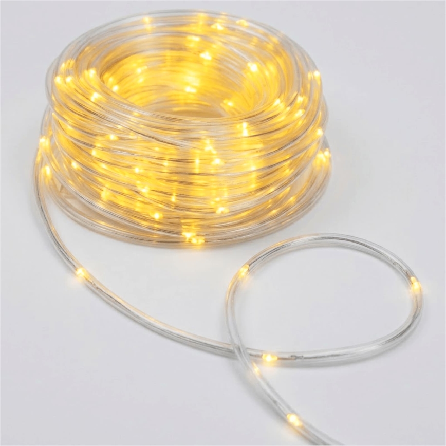 Aigostar - Ghirlandă LED de exterior pentru Crăciun 150 LED/8 funcții 3xAA 15,3 m IP44 alb cald