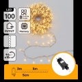 Aigostar - LED Ghirlandă luminoasă de exterior pentru Crăciun 100xLED/8 funcții 5,3m IP44 alb cald