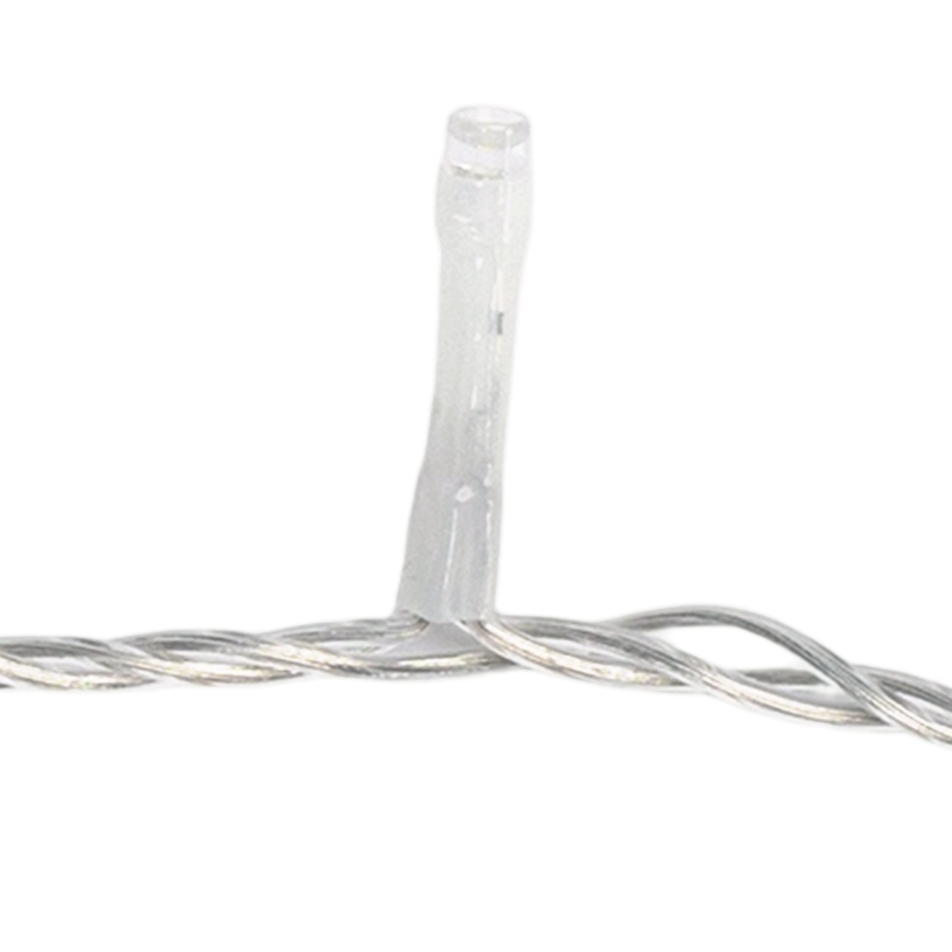 Aigostar - LED Ghirlandă luminoasă de exterior pentru Crăciun 100xLED/8 funcții 5,3m IP44 alb cald