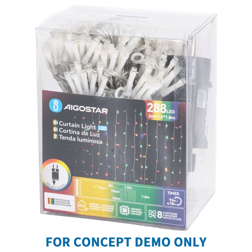 Aigostar - LED ghirlandă luminoasă de exterior pentru Crăciun 200xLED 8x0,6m IP44 alb cald