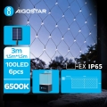 Aigostar - LED Ghirlandă solară de Crăciun 100xLED/8 funcții 4,5x1,5m IP65 alb rece