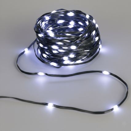 Aigostar - Ghirlandă solară de Crăciun cu LED 300xLED/8 funcții 32m IP65 alb rece 1200 mAh