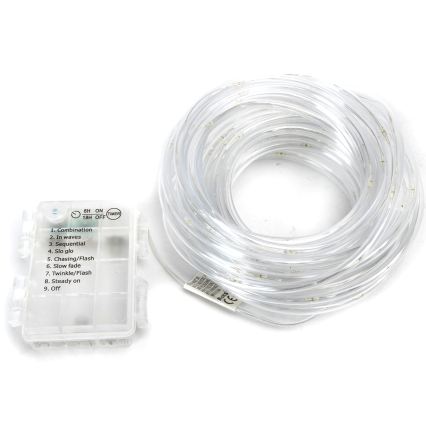 Aigostar - LED Ghirlandă de Crăciun pentru exterior 100xLED/8 funcții 3xAA 10,3m IP44 multicolor