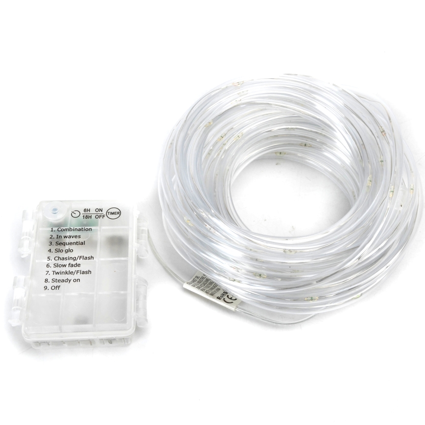 Aigostar - LED Ghirlandă de Crăciun pentru exterior 100xLED/8 funcții 3xAA 10,3m IP44 multicolor
