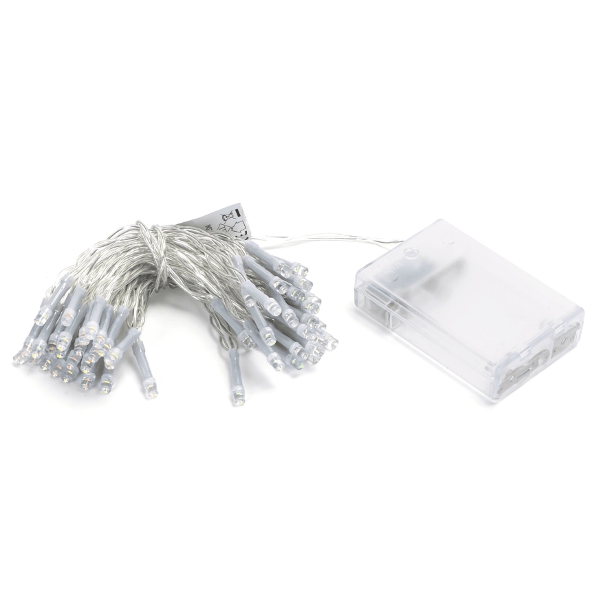 Aigostar - LED Instalație luminoasă de Crăciun 50xLED/3xAA 5,3m multicolor