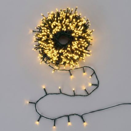 Aigostar - LED instalație luminoasă de Crăciun pentru exterior 1500xLED/8 funcții 78m IP44 alb cald