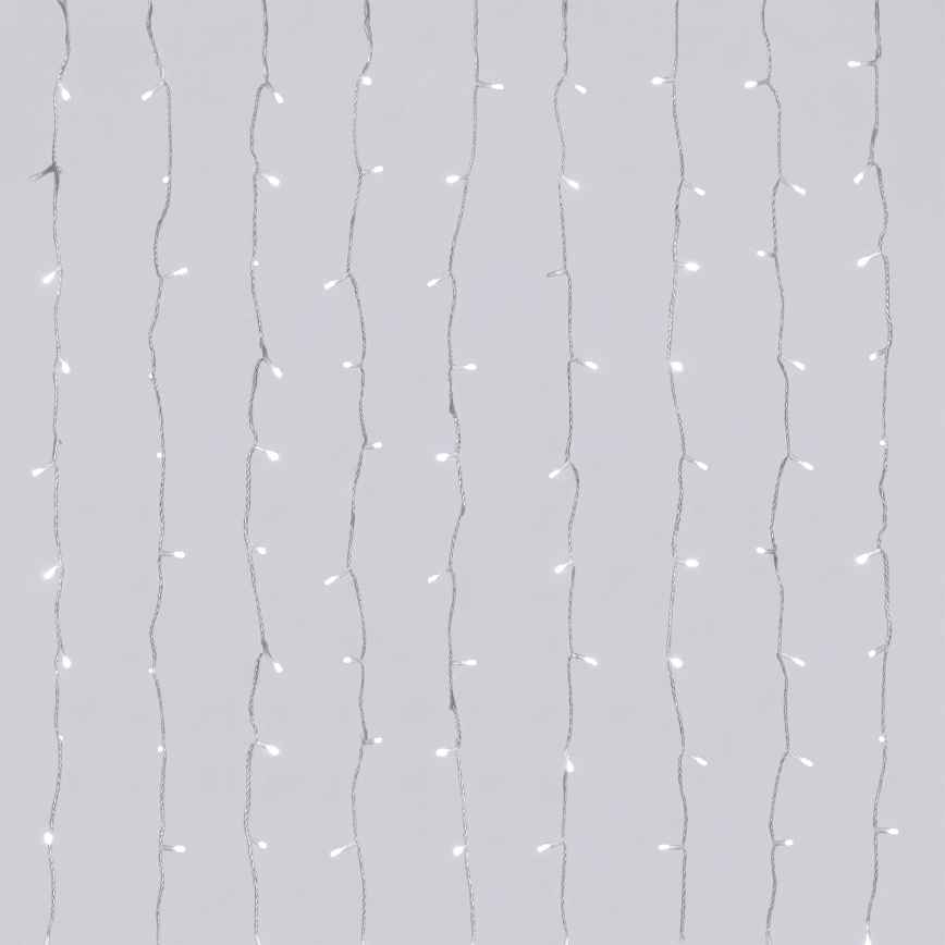 Aigostar - Ghirlandă LED de exterior pentru Crăciun 192xLED/8 funcții 3xAA 4,5x1,2m IP44 alb rece
