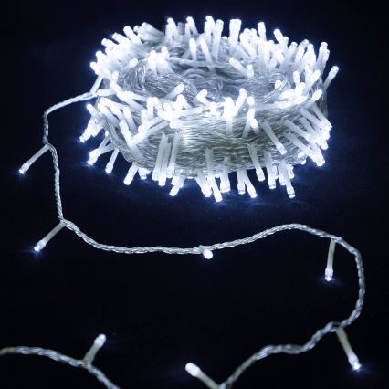 Aigostar - Ghirlandă de Crăciun LED pentru exterior 300xLED/8 funcții 4xAA 30m IP44 alb rece