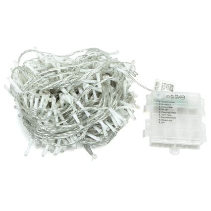 Aigostar - Ghirlandă de Crăciun LED pentru exterior 300xLED/8 funcții 4xAA 30m IP44 alb rece
