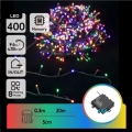 Aigostar - LED instalație luminoasă de exterior pentru Crăciun 400xLED/8 funcții 4xAA 20,3 m IP44 multicoloră