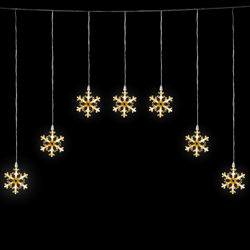 Aigostar - LED Ghirlandă de Crăciun pentru exterior 84xLED/8 funcții 1,2x1m IP44 alb cald fulgi de zăpadă