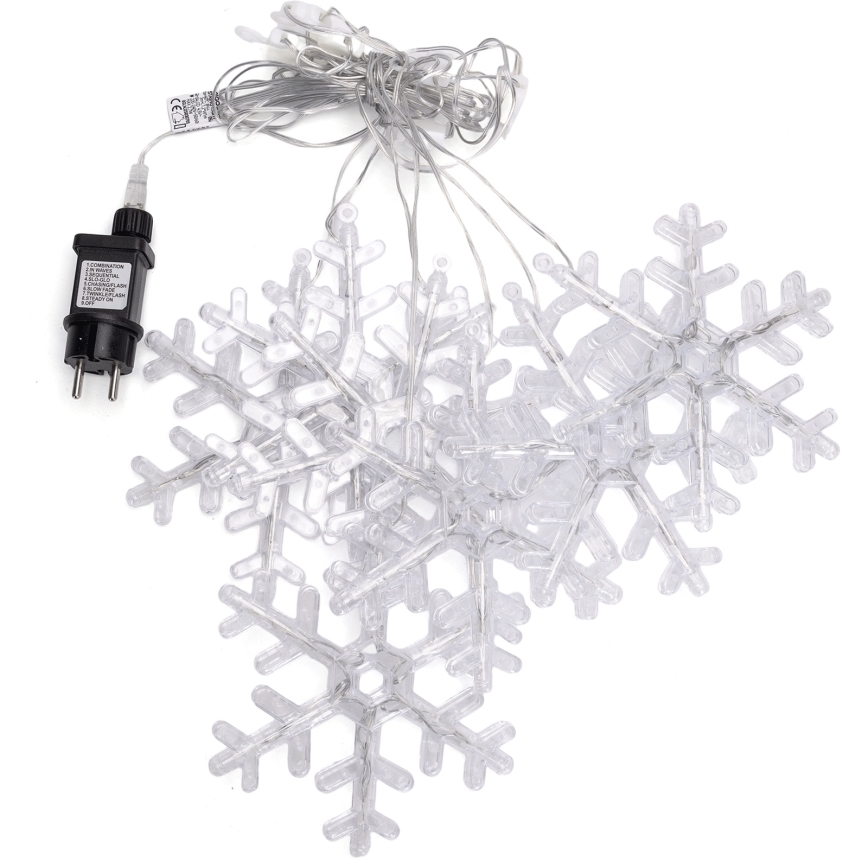 Aigostar - LED Ghirlandă de Crăciun pentru exterior 84xLED/8 funcții 1,2x1m IP44 alb cald fulgi de zăpadă