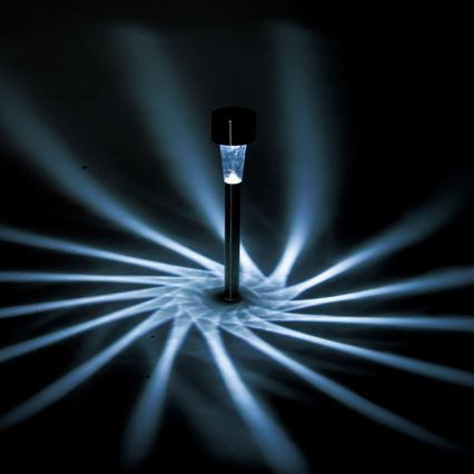 Aigostar - LED Lampă solară LED/2V IP44 40 mAh crom mat