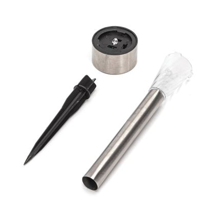 Aigostar - LED Lampă solară LED/2V IP44 40 mAh crom mat