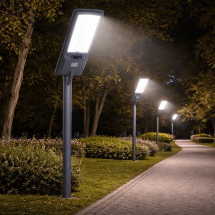 Aigostar - LED Lampă stradală solară cu senzor LED/300W/3,2V 3000/4000/6500K 3600mAh + telecomandă