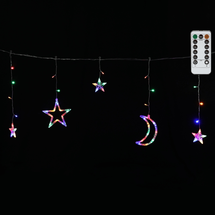 Aigostar - LED RGBY ghirlandă luminoasă de Crăciun pentru exterior 120xLED/8 funcții 3x0,6m IP44 multicolor + telecomandă